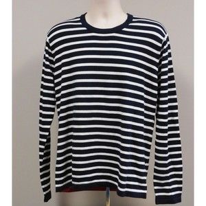 LE31 Simons Men's Striped crew neck sweater Size G/Large